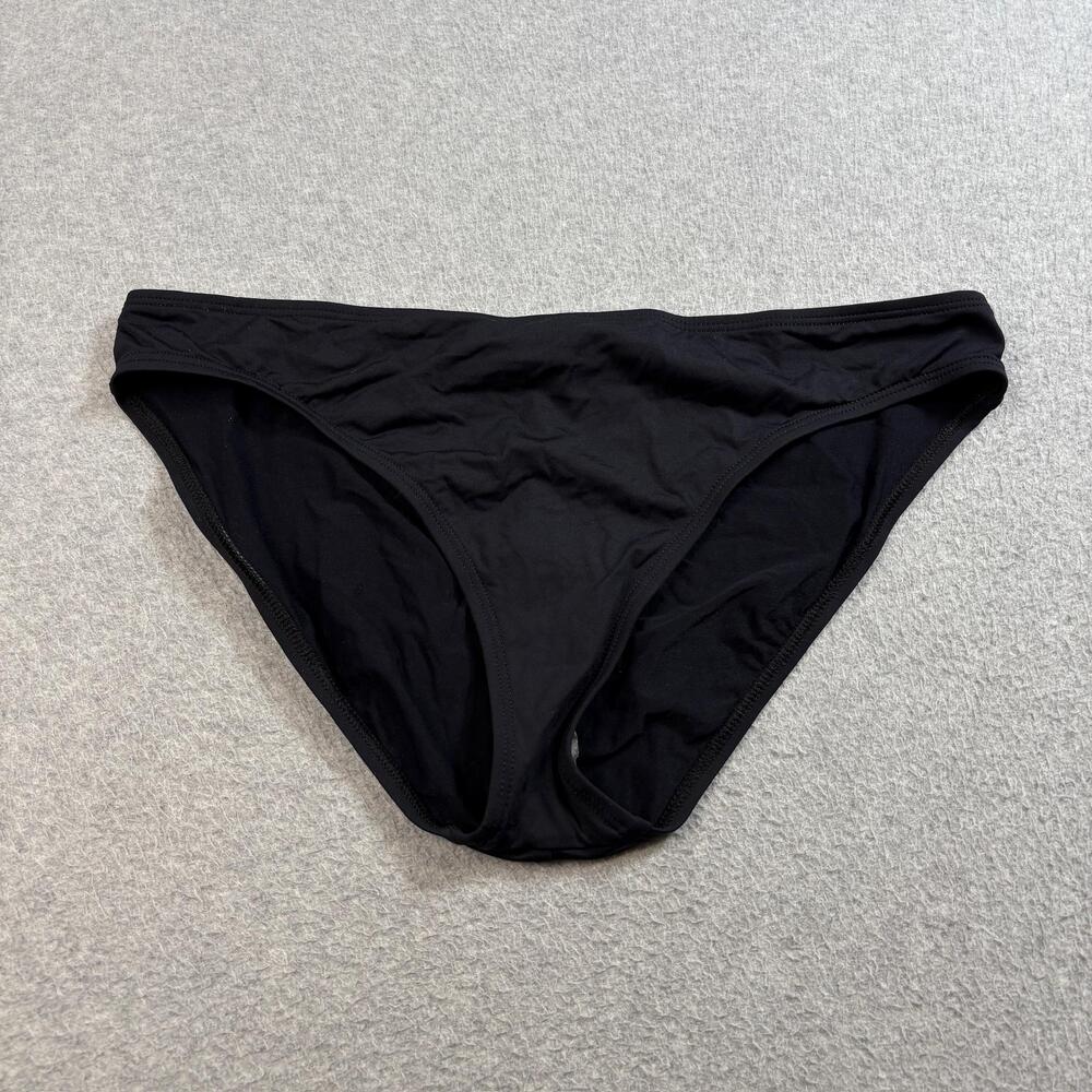 La Blanca Bikini Bottom Womens 14 Black Swim Briefs Rod Beattie Q-31020BO Nylon